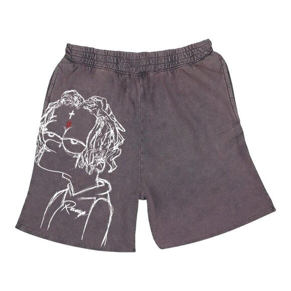 Revenge x Trippie Redd Bart Shorts Grey - Picture 1 of 4